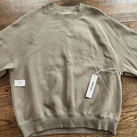FEAR OF GOD ESSENTIALS  Logo-Flocked Cotton-Blend Jersey Sweatshirt - Picture 1 of 10